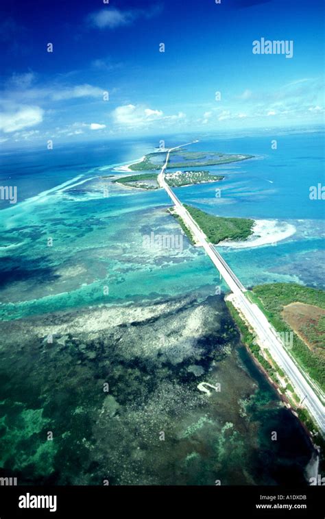 Florida Keys USA Overseas Highway aerial Stock Photo - Alamy