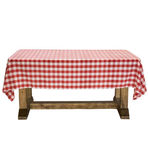 Lann's Linens - 60" x 126" Premium Checkered Tablecloth - Rectangular Polyester Fabric Picnic ...