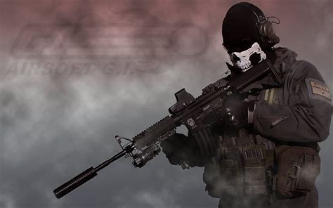 Airsoft Ghost, guns, call of duty, rifles, airsoft, HD wallpaper | Peakpx