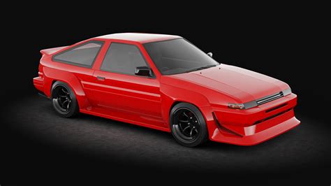 ArtStation - Toyota AE86 with custom bodykit