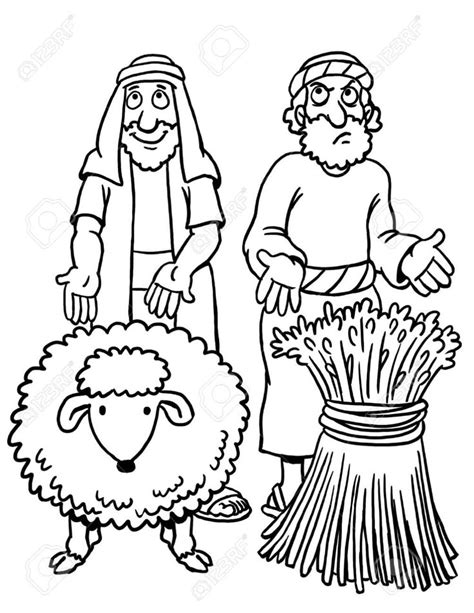 Cain and Abel coloring page | Sunday school coloring pages, Cain and abel, Bible crafts sunday ...