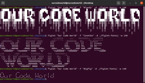 How to generate ASCII Art Text from the CLI using Figlet in Ubuntu 18.04 | Our Code World