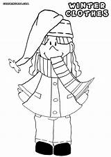 Free Winter Scarf Coloring Pages Download  sketch template