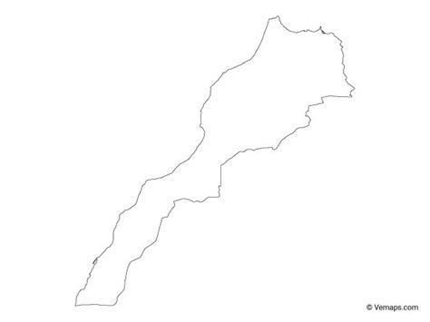 Outline Map of Morocco | Free Vector Maps | Morocco map, Morocco, Map ...