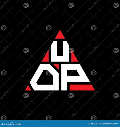 UOP Triangle Letter Logo Design with Triangle Shape. UOP Triangle Logo Design Monogram Stock ...