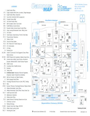 Mesa Community College Map - Fill Online, Printable, Fillable, Blank ...