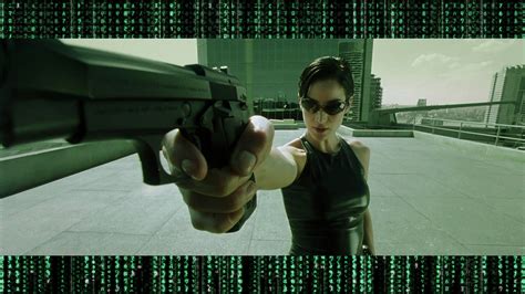 Handgun The Matrix Green Trinity HD wallpaper | movies and tv series | Wallpaper Better