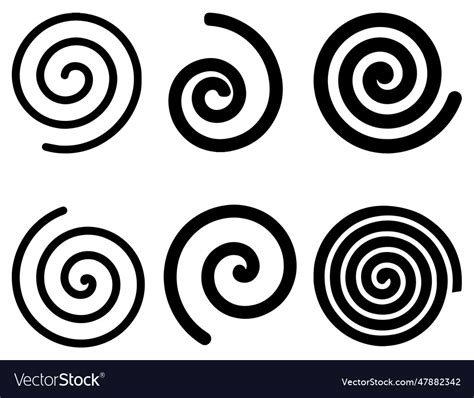 Spiral silhouette Royalty Free Vector Image - VectorStock