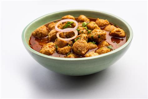 Soya chunks curry or meal maker curry is a delicious Indian dish made with soy nuggets 15933243 ...