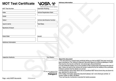 Your MOT Test Certificate | MOT Testing Magazine Online