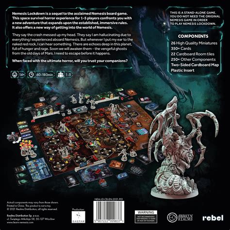 Nemesis Lockdown Board Game | Sci-Fi Horror Miniatures Game | Strategy | Cooperative Adventure ...