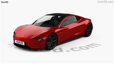 360 view of Tesla Roadster 2020 3D model - Hum3D store