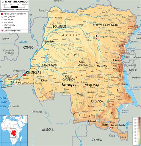 Encyclopédie Globale™: Cartes de La République Démocratique du Congo | Congo, Bản đồ