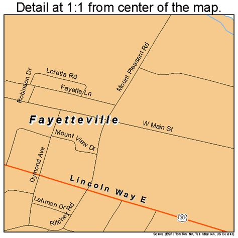 Fayetteville Pennsylvania Street Map 4225464