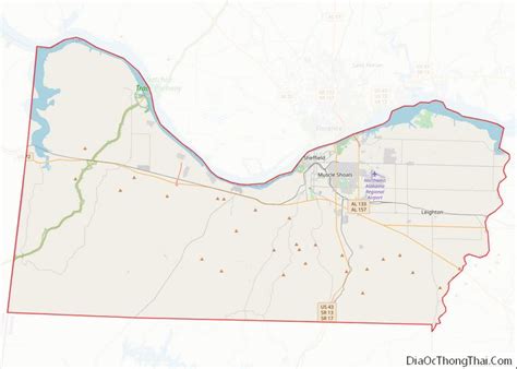 Map of Colbert County, Alabama - Thong Thai Real