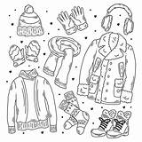 Winter Clothes Coloring Page sketch template