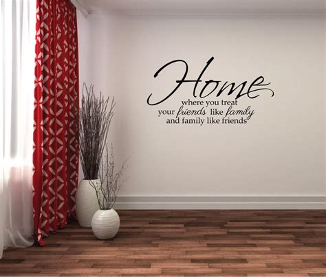 Wall Sticker Family Quote - Home, Friends, Family - Wall Decor Words Saying | Family and Friends ...