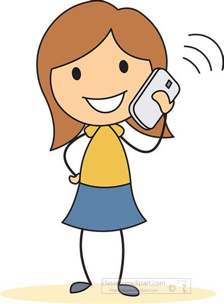 Talking On The Phone Clipart