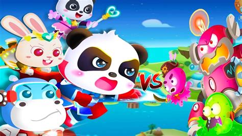 Little Panda's Hero Battle Game - Play Fun Baby Panda Friend Rescue Gameplay - Babybus Games For ...