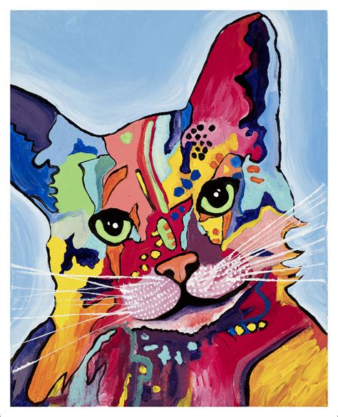 Abstract Cat | Abstract Artwork by Julian Alcantar