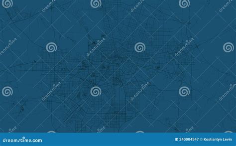 Hefei Map City Poster Province, Blue Horizontal Background Vector Map. Municipality Area Road ...