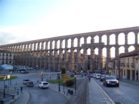 The 2,000 year old Aqueduct in Segovia, Spain. Looks as if it was just ...