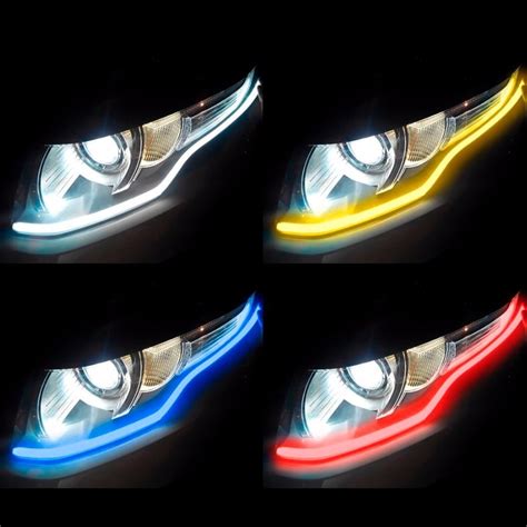 2 Tubos Luz De Dia Flexible Led Auto Carro Color Azul - $ 73.600 en ...