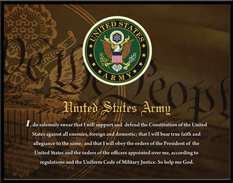 Framed United States Army Oath Print on Patriotic Background. - Etsy