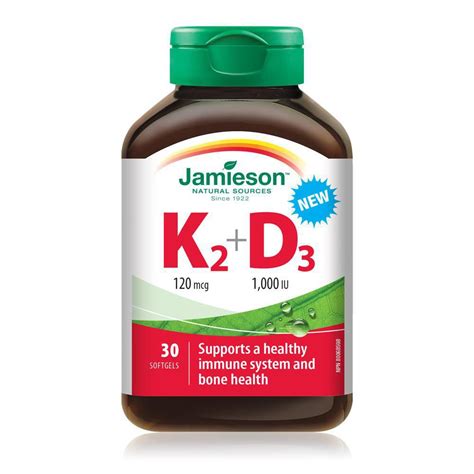 Jamieson Vitamin K2 120 Mcg + D3 1000 IU | Walmart Canada