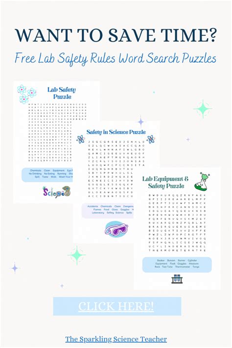Science Lab Safety Rules Word Search Puzzles | Freebees Printable | Lab safety rules, Science ...