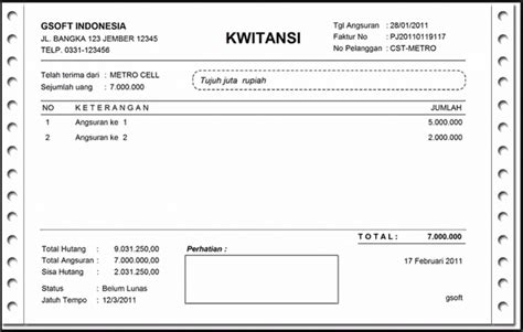 Download Contoh Kwitansi Pembayaran Word, XLS, dan PDF, Gratis