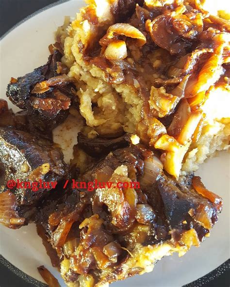 Fried beef liver with sweet potatoe mash fried onion and mushrooms #liver | Love food, Food ...