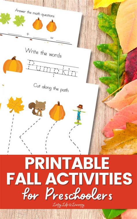 Printable Fall Activities for Preschoolers