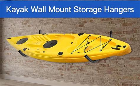 Amazon.com : Taelakeni 4 Pcs Kayak Storage Wall Mount Rack Garage Hooks ...