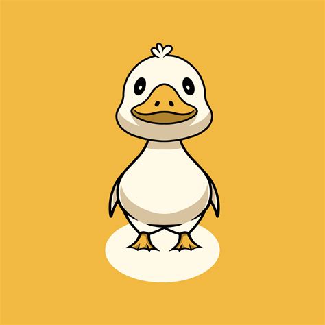 Cute Duck Smiling Cartoon Illustration 17010551 Vector Art at Vecteezy