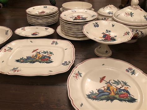 Antique Dinnerware Service Set 'french Faience' - Etsy