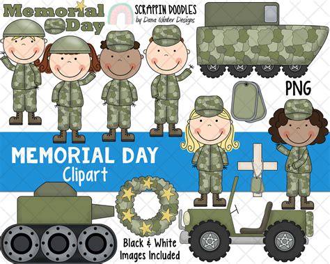 Memorial Day Clipart Soldier Clipart Military Graphics Remembrance Day Clipart Army Tank Hand ...