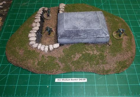 28mm Warhammer 40k, Bolt action WW2 wargaming medium Bunker terrain #11 ...