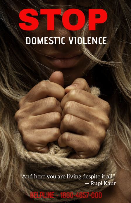 STOP DOMESTIC VIOLENCE Template | PosterMyWall