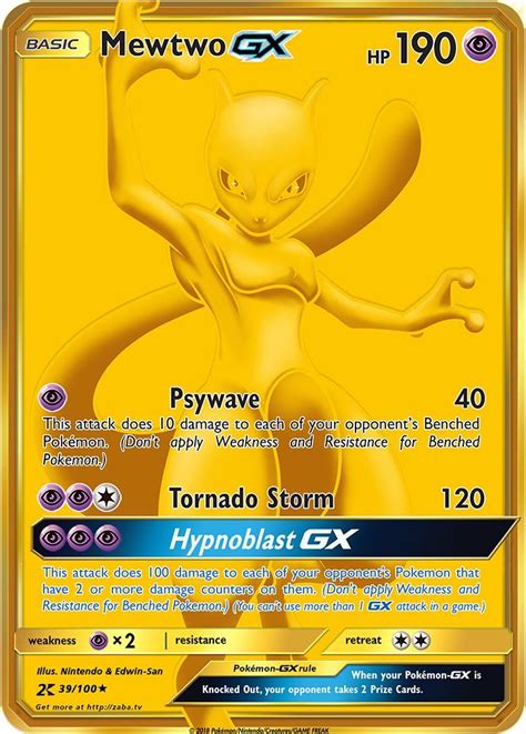 Gold mewtwo pokemon card - sopgirls