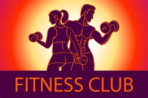 Man and woman Fitness template. Gym club logotype. Sport Fitness club ...