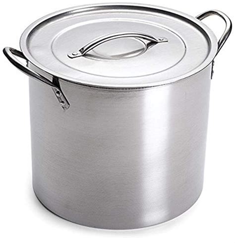 Amazon.com: 5 Gallon Stainless Steel Stock Pot with Lid, 12.5 x 12.5 x 11.5 : Home & Kitchen