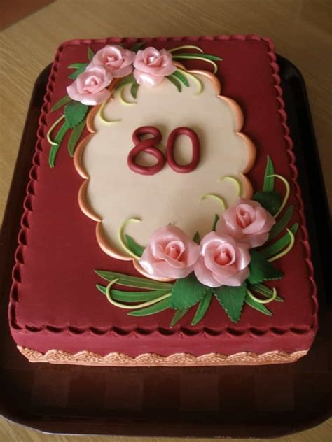 Elegant 80th Birthday Cake - 80th Birthday Ideas