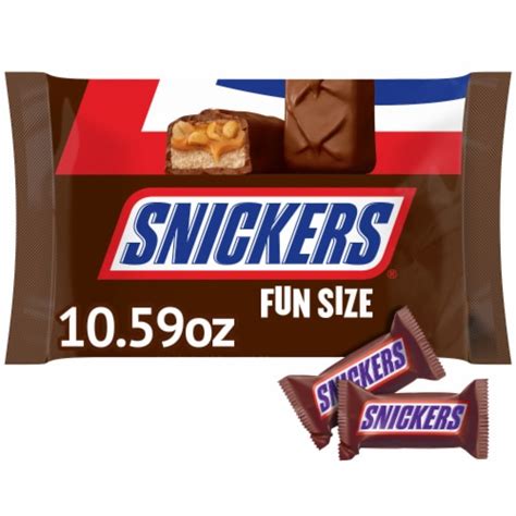 Snickers Original Chocolate Candy Bars Fun Size Halloween Candy Bag, 10.59 oz - King Soopers