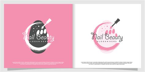 Nail polish logo design vector with creative unique style 11667770 Vector Art at Vecteezy