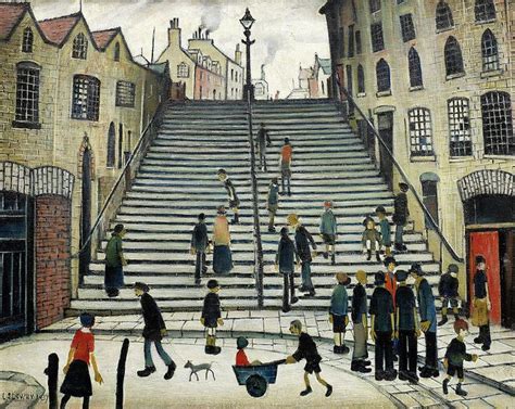 Laurence Stephen Lowry - Steps at Wick [1937] | Painting, Fine art ...