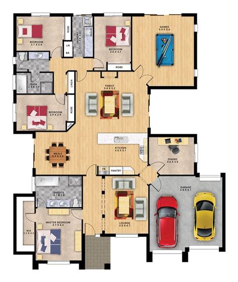 Florence 5 (239) | Format Homes | Single storey house plans, Bungalow house plans, Porch house plans