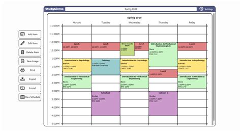 Block schedule creator - Groslift