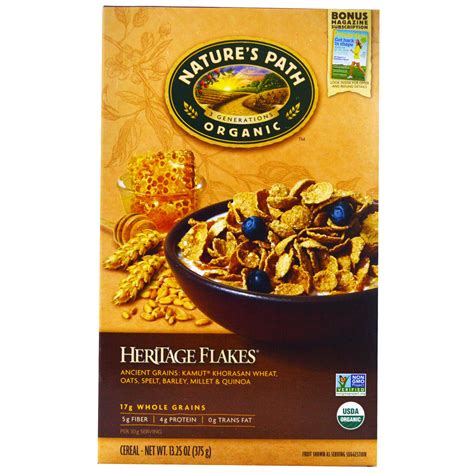 Nature's Path, Organic Heritage Flakes Cereal, 13.25 oz (375 g) - iHerb.com