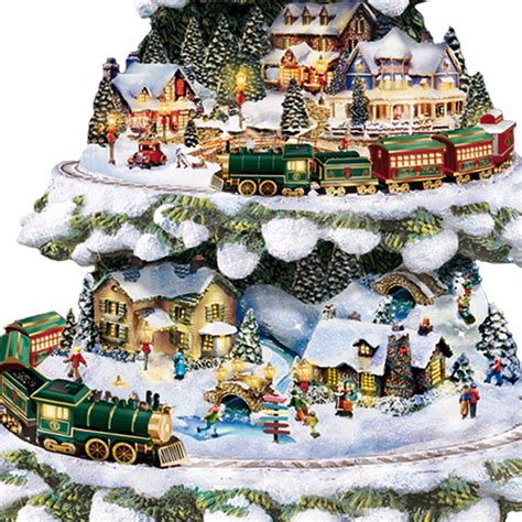 The Bradford Exchange - 'Wonderland Express' Christmas Tree by Thomas Kinkade - Lights, Music ...